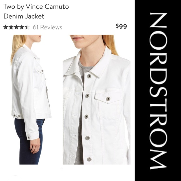 Two by Vince Camuto Nordstrom white denim jacket - Picture 4 of 13